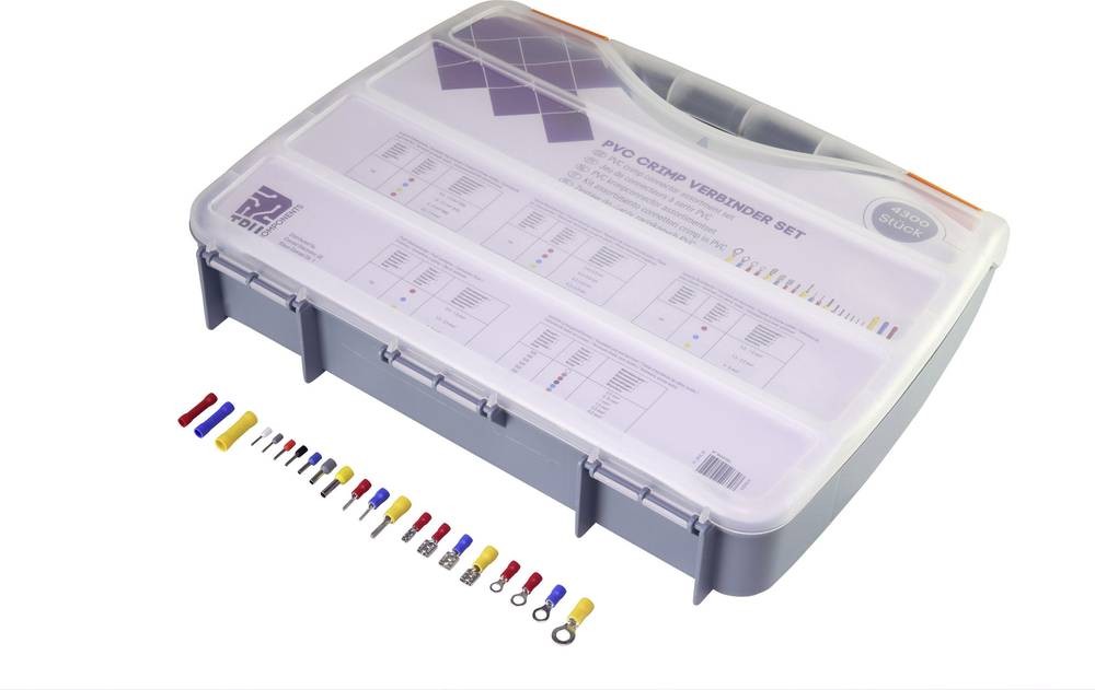 TRU COMPONENTS TC-6648520 Quetschverbinder-Sortiment 4300St.