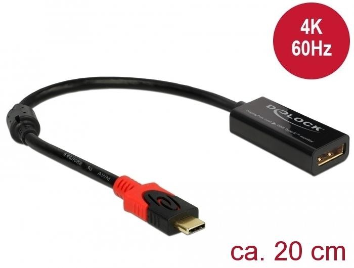 DeLOCK 63928 video cable adapter 0.2 m USB Type-C DisplayPort 20 pin