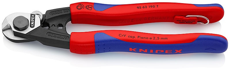 Knipex 95 62 190 T Drahtseilschere pour (Abisoliertechnik) Endhü