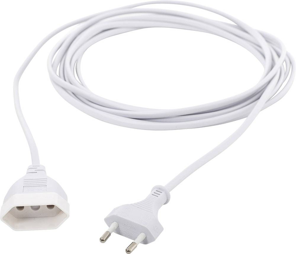 HAWA R699 Strom câble d'extension 2.5A blanc 5.00m H03VVH2-F 2X 0,