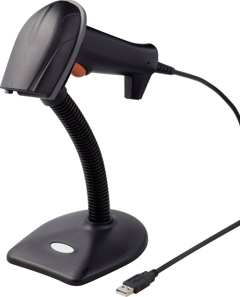 Renkforce 2D Barcode-Scanner Kabelgebunden 1D, 2D Laser black Hand-
