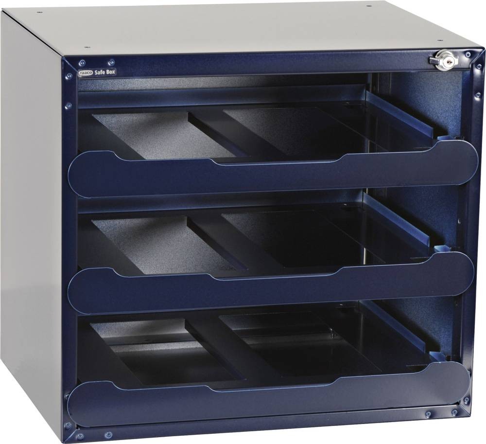 raaco SafeBox 80 Freestanding safe Steel Blue - raaco SafeBox 80,