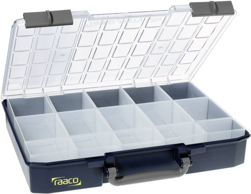 Sortimentskasten Carry Lite B415xT330xH80mm 15 Fächer azul RAACO