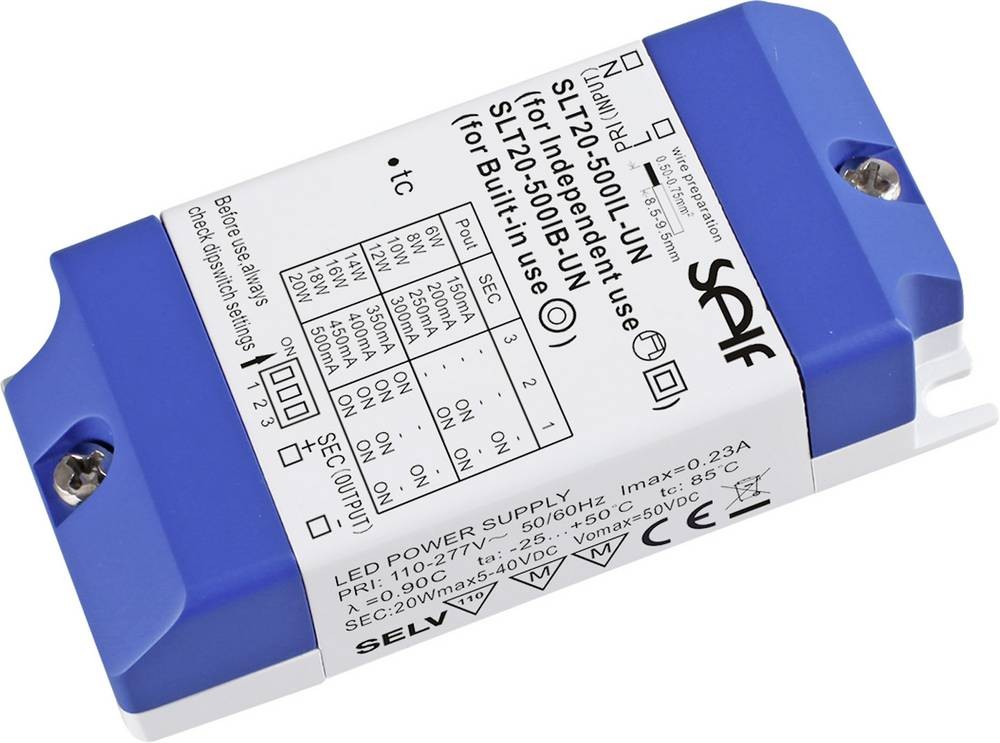 Self Electronics SLT20-500IL-UN LED-Treiber Konstantstrom 20W 150 -