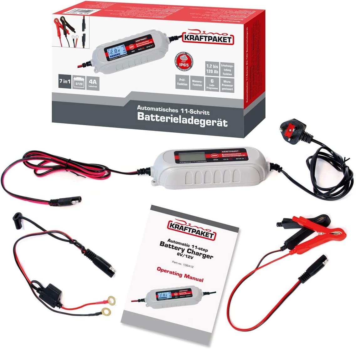 Dino KRAFTPAKET 136311 Automatikladegerät 12 V, 6V 3.8A
