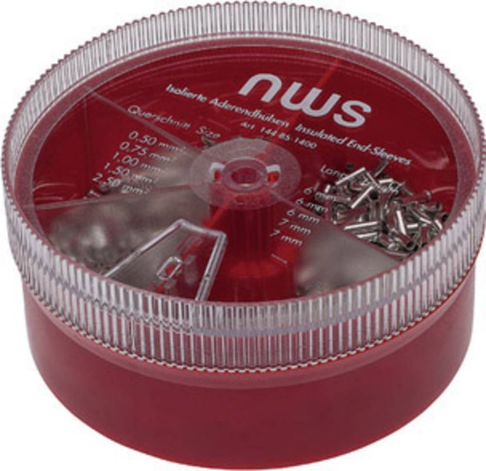 NWS 144-BS-1400 Aderendhülsen-Sortiment 0.5 mm², 0.75 mm², 1 mm²,