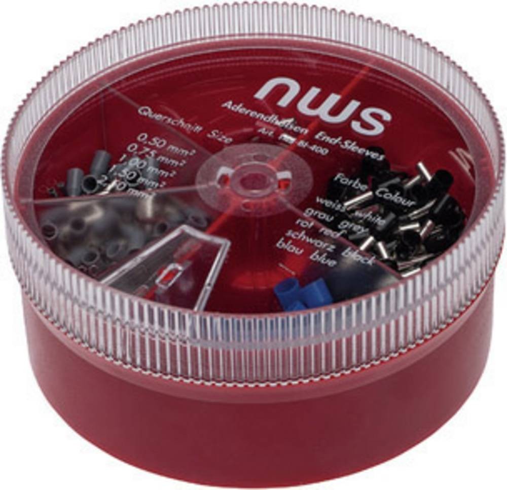 NWS 144-BI-400 Aderendhülsen-Sortiment 0.5 mm², 0.75 mm², 1 mm²,
