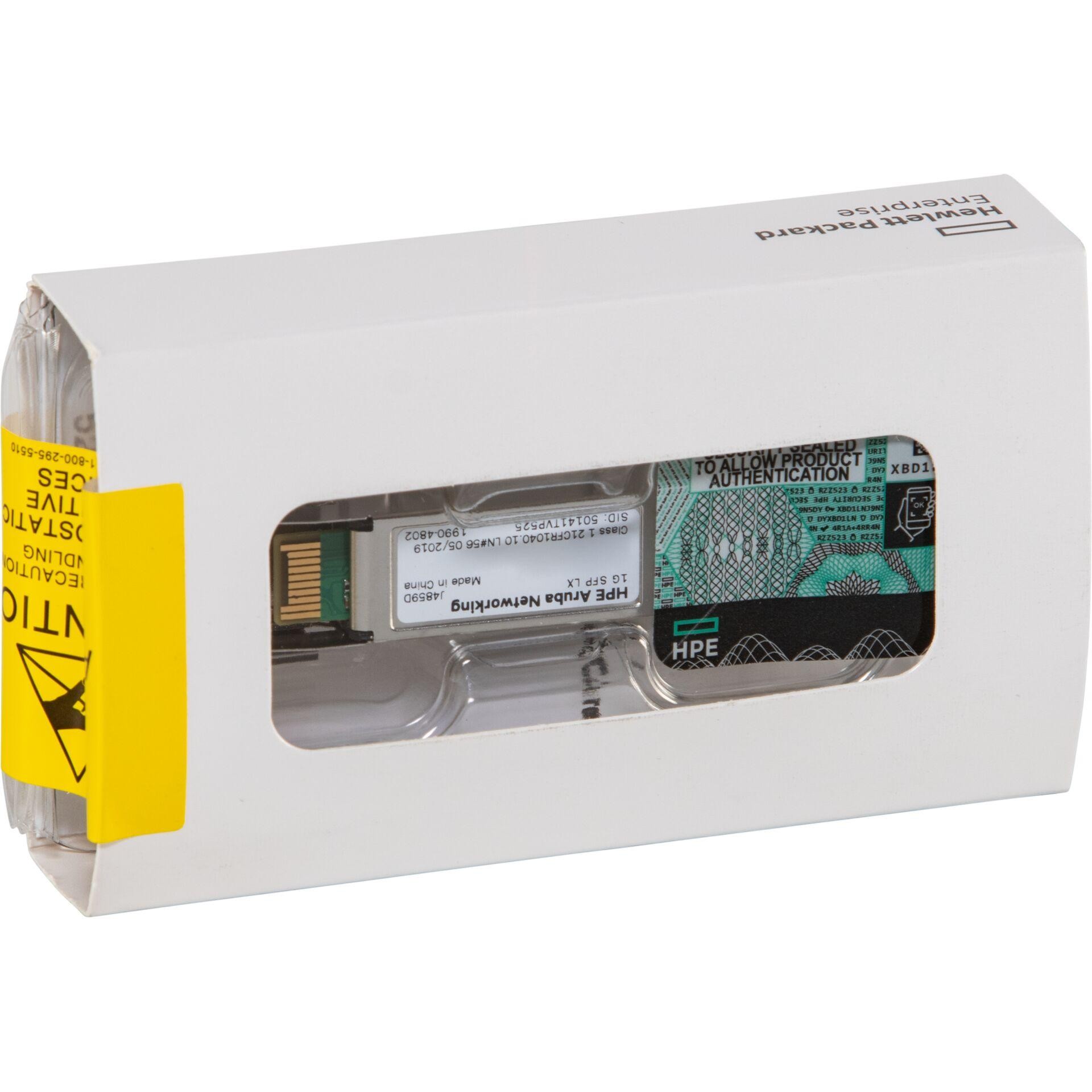 HPE Aruba Networking 1G SFP LC LX 10km SMF Transceiver - HPE Aruba