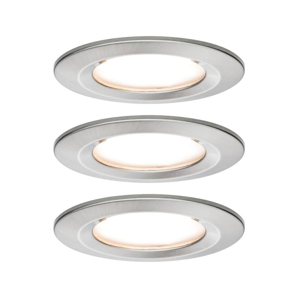 Paulmann Nova Bad-Einbauleuchte 3er Set LED LED 18W IP44 Eisen (gebü