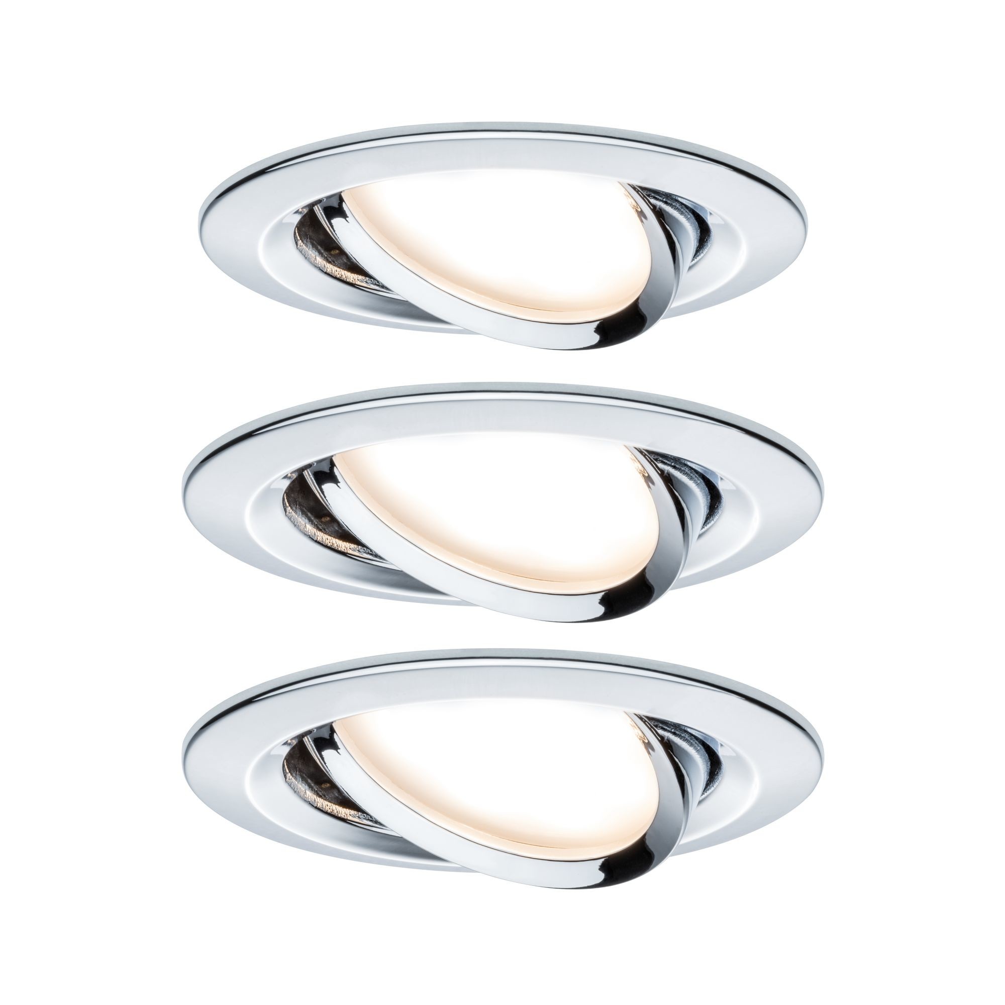 Paulmann 93452 Nova Einbauleuchte 3er Set LED LED 18W Chrom (glä