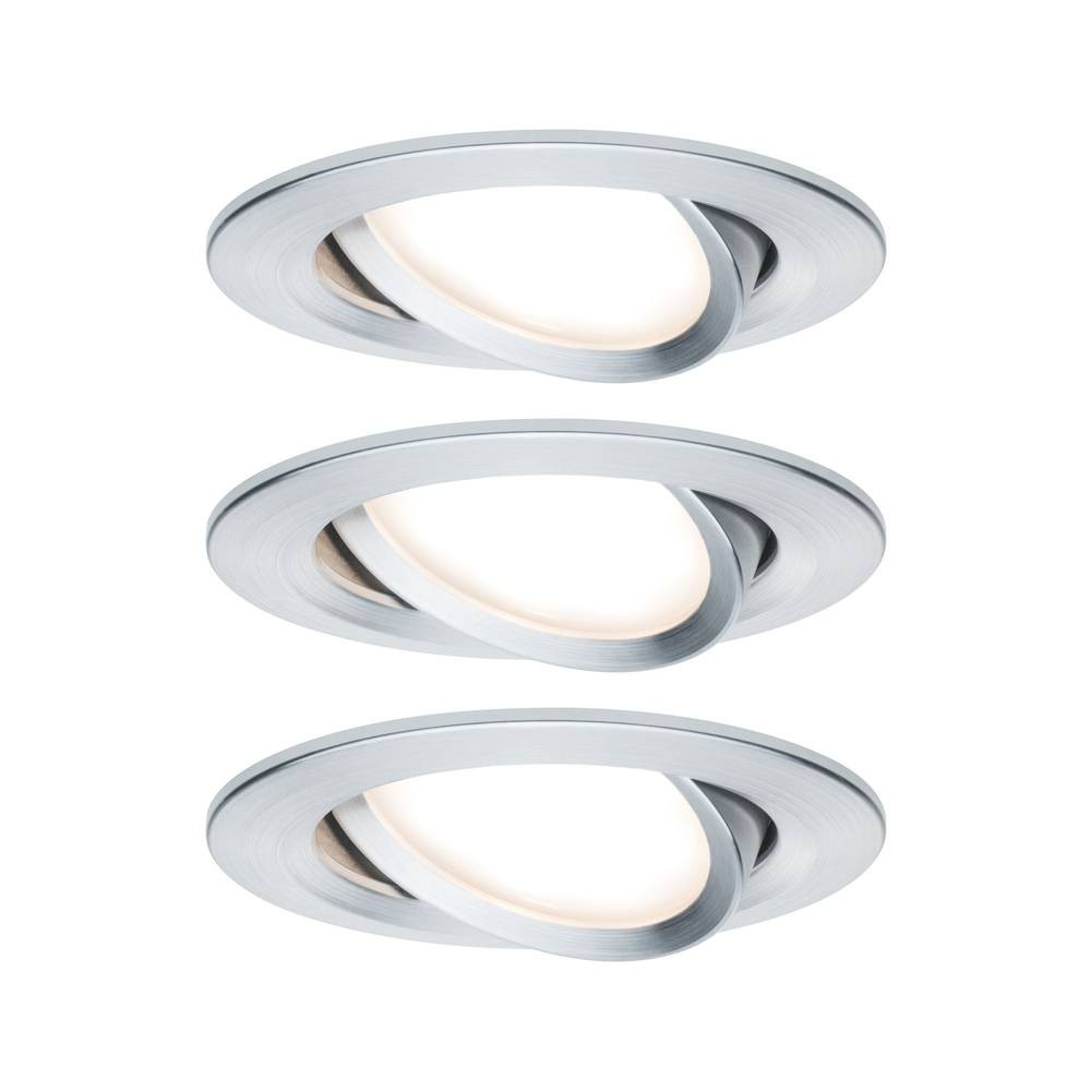 Paulmann 93451 Nova Einbauleuchte 3er Set LED LED 18W Aluminium (