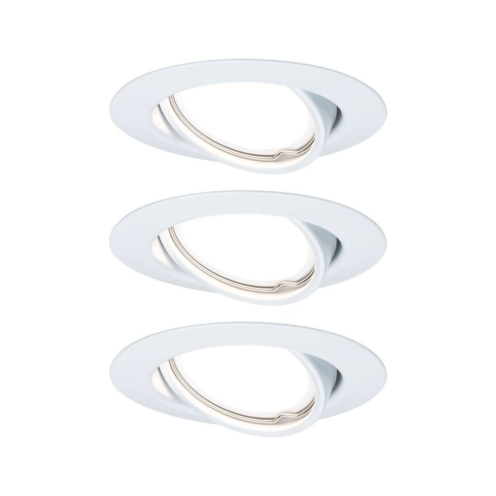 Paulmann 93422 Base Einbauleuchte 3er Set LED GU10 15W Weiß
