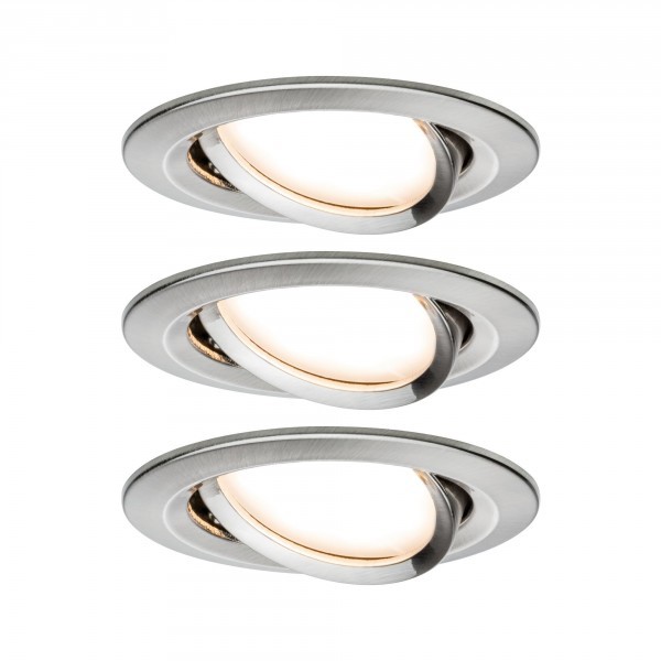Paulmann 93447 Nova Einbauleuchte 3er Set LED LED 18W Eisen (gebü