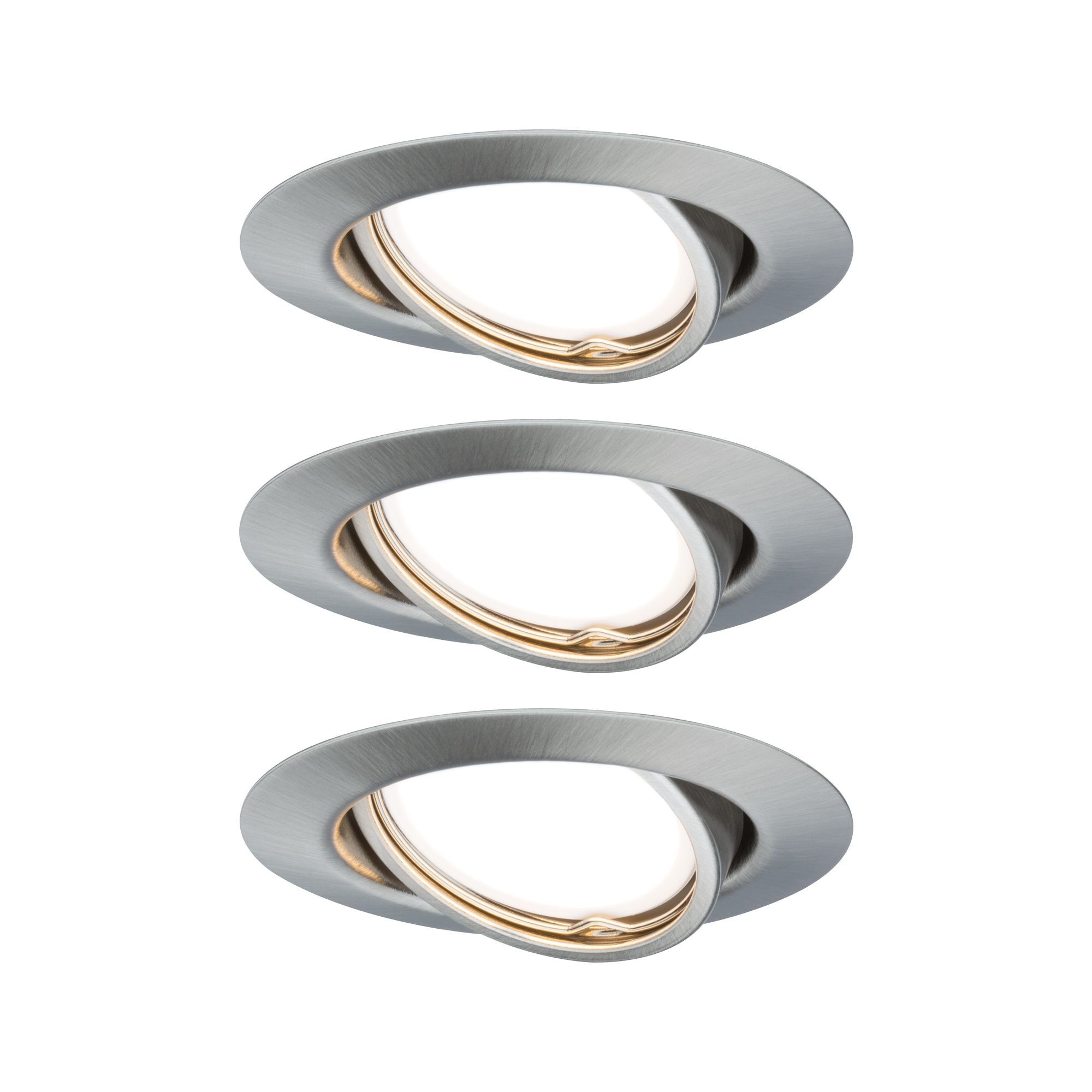 Paulmann 93420 Base Einbauleuchte 3er Set LED GU10 15W stainless