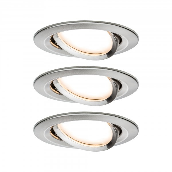 Paulmann 93483 Nova Einbauleuchte 3er Set LED LED 6W Eisen (gebü