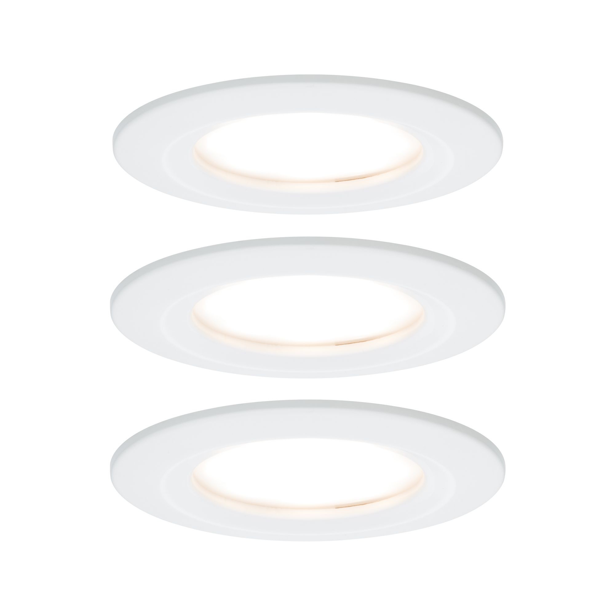 Paulmann Nova Bad-Einbauleuchte 3er Set LED LED 18W IP44 Weiß (matt)
