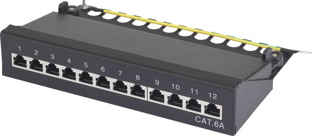 Renkforce 12 Port network-Patchbox CAT 6a 1 HE Bestückt