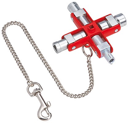 KNIPEX 00 11 06 Universal-Schlüssel for gängige Schränke and
