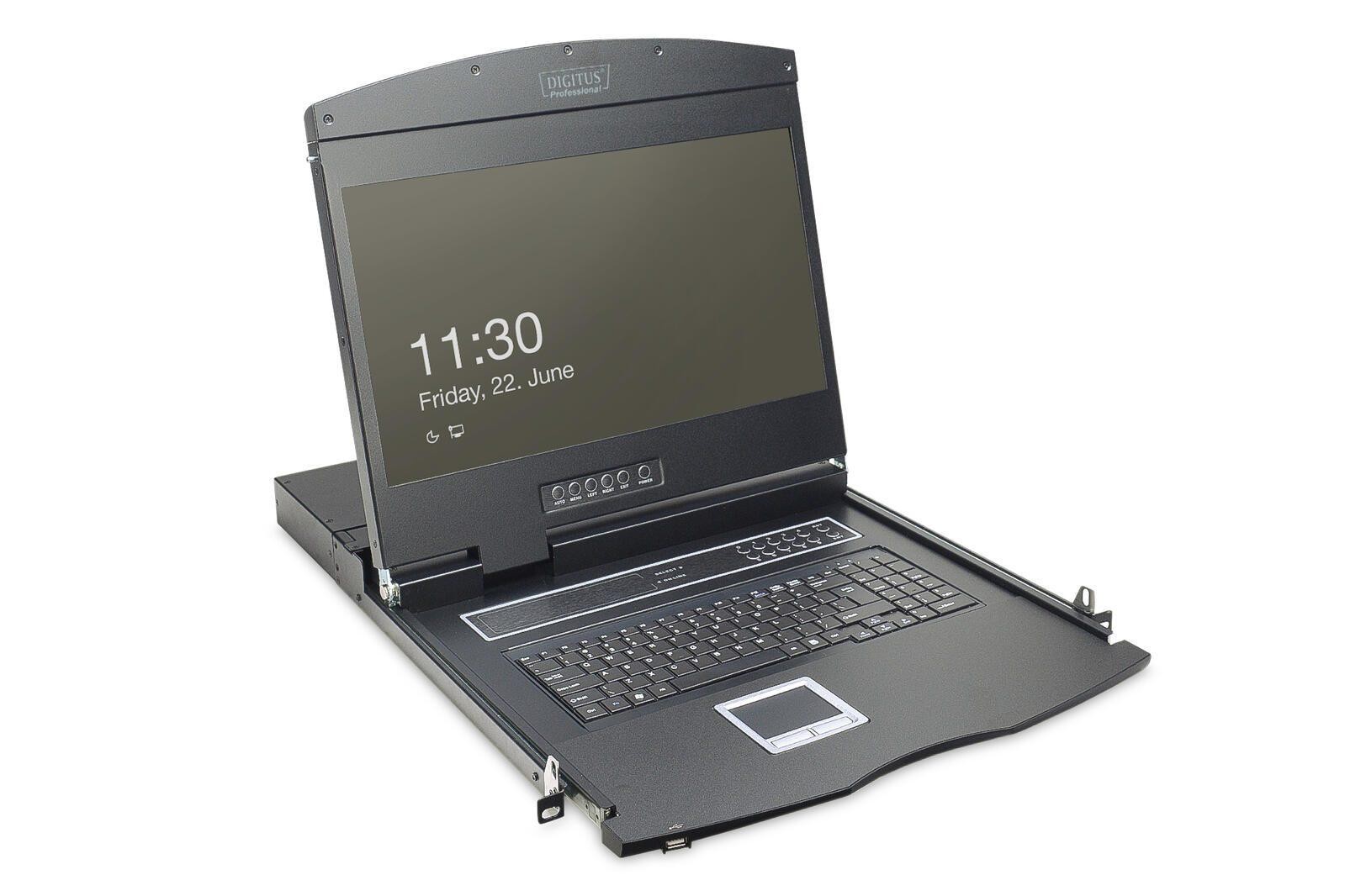 DIGITUS 19' Modulare Konsole, mit KVM-Switch 1-Port
