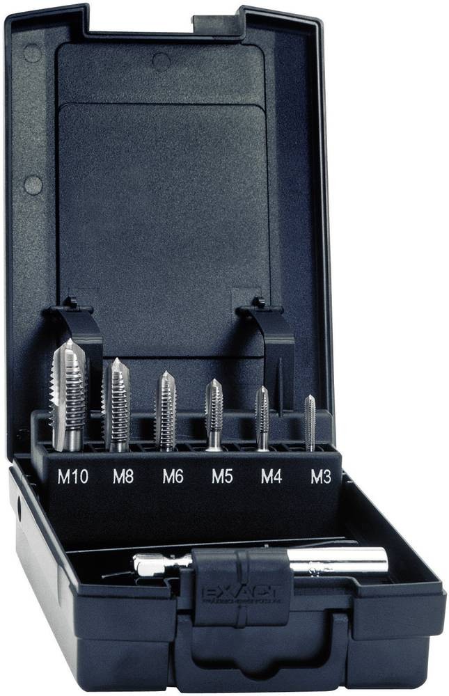 Exact 05937 Einschnittgewindebohrer 7teilig metrisch M3, M4, M5, M6,