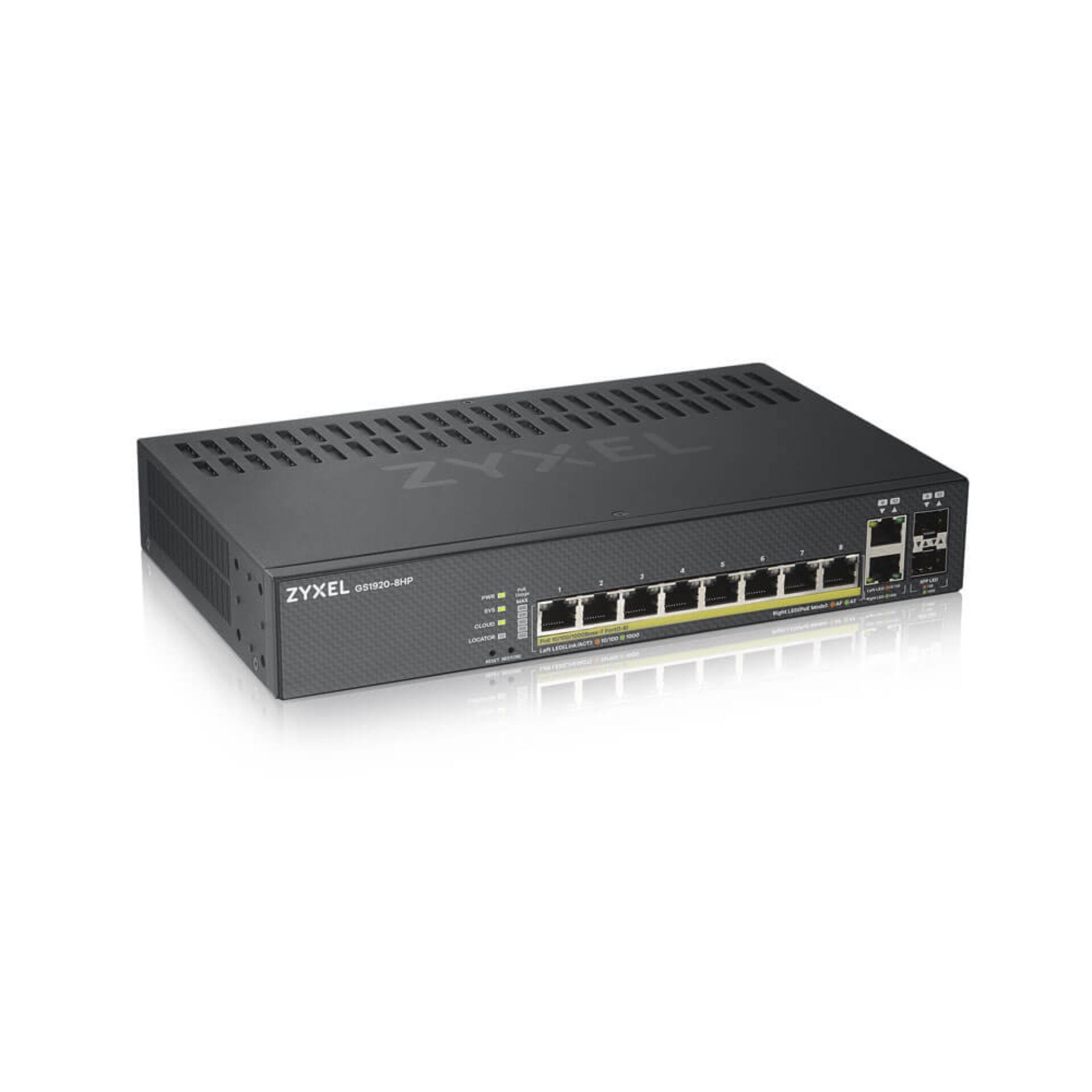 Zyxel GS1920-8HPV2 Géré Gigabit Ethernet (10/100/1000) Connexion