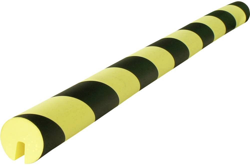 VISO PU 208 NJ Schutzprofil with Schlitz black, yellow(Ø x L) 40mm x