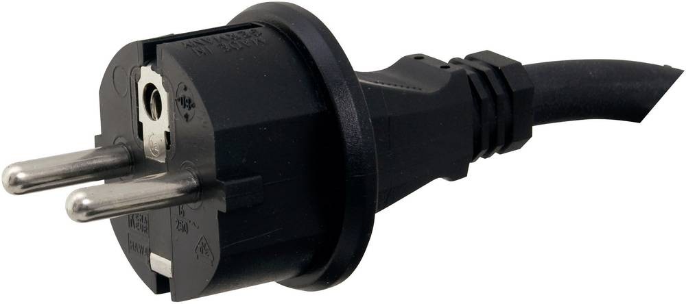 HAWA 1008260 Strom cable de conexión negro 5.00m