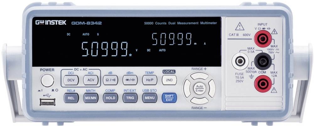 GW Instek GDM-8342USB Tisch-Multimeter digital CAT II 600V Anzeige (