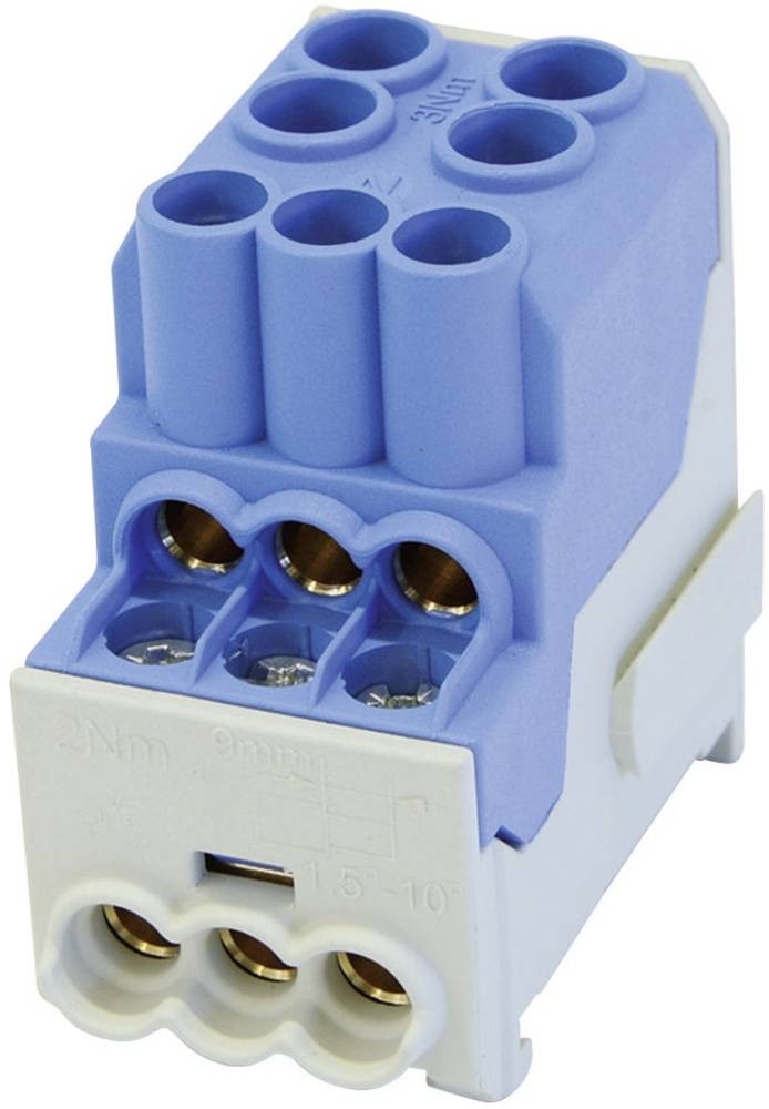 HoraeTec 080010-1-4 Unterverteilerblock blu 1polig
