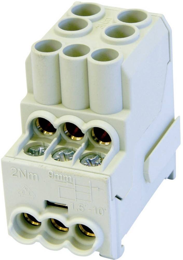HoraeTec 080010-0-4 Unterverteilerblock gris 1polig