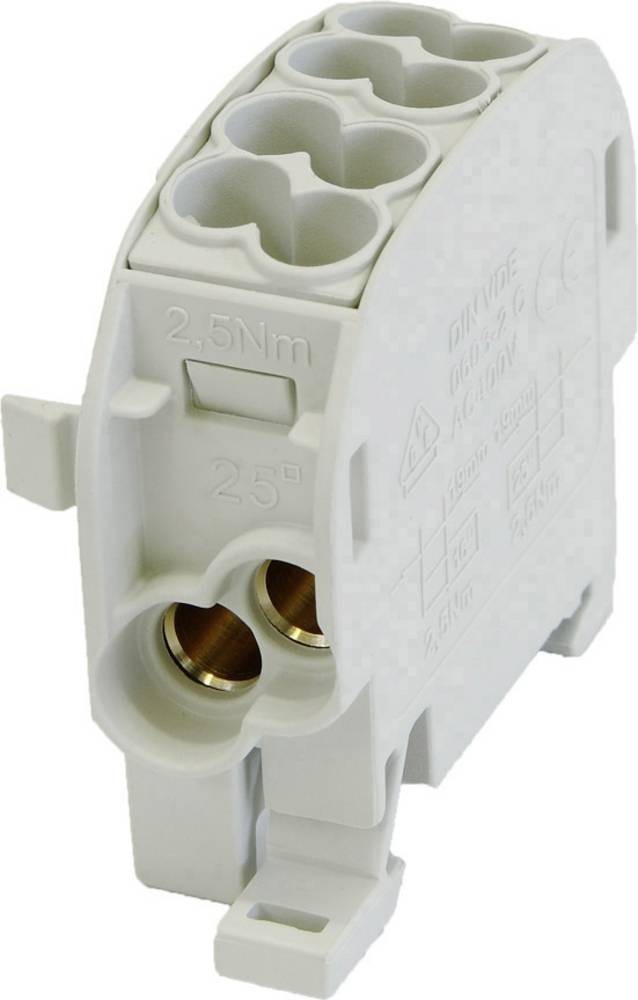 HoraeTec 080110-0-3 Hauptleitungsabzweigklemme PA, Messing gris (RAL