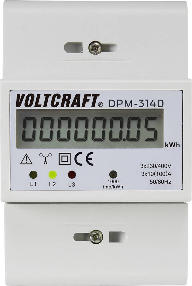 VOLTCRAFT DPM-314D DPM-314D Drehstromzähler digital 100A MID-konform: