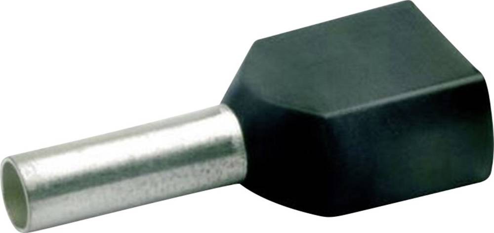 Klauke 8728 Zwillings-Aderendhülse 1.5 mm² Teilisoliert Schwarz