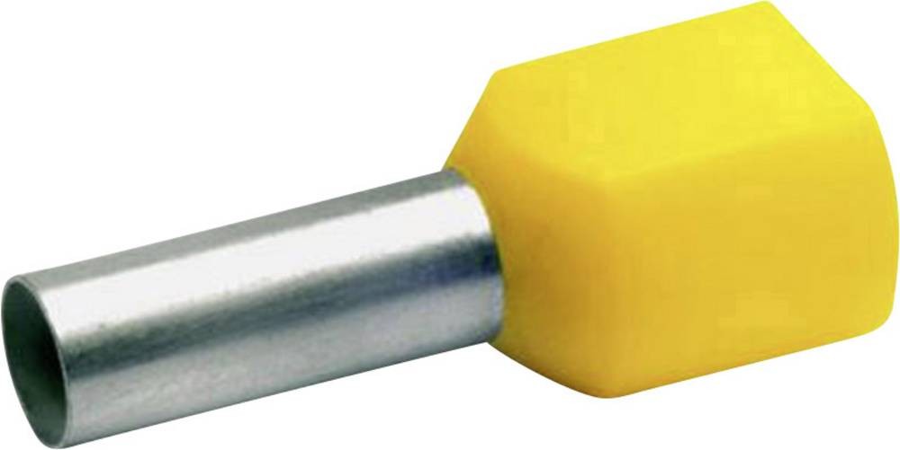 Klauke 87514 Zwillings-Aderendhülse 6mm² Teilisoliert Gelb 100St.