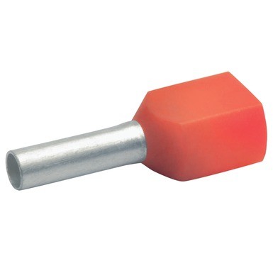 Klauke 87614 Zwillings-Aderendhülse 10mm² Teilisoliert Rot 100St.