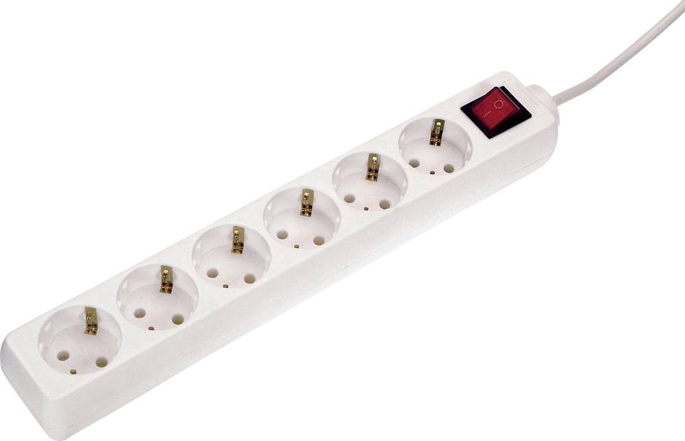 AS Schwabe 11501 power strip with Schalter white Schutzkontakt 1 pc(s)