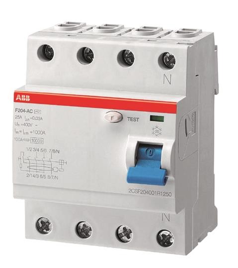 ABB 2CSF204123R1630 F204A-63/0,03L FI-Schutzschalter A 4polig 63A 0.