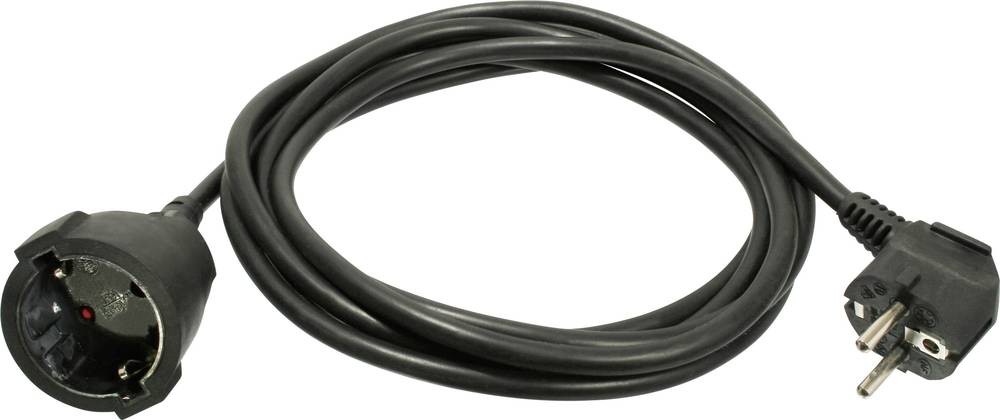 AS Schwabe 51012 Strom extension cable 16A black 10.00m H05VV-F 3G 1,