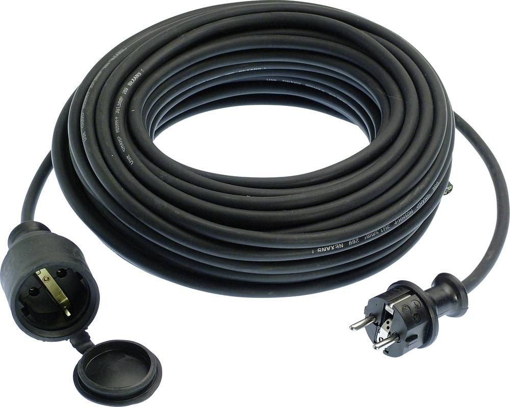 AS Schwabe 60315 Strom Verlängerungskabel 16A Schwarz 15.00m H05RR-F