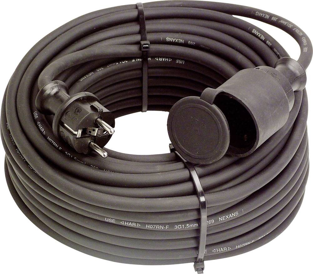 AS Schwabe 60382 Strom extension cable 16A black 5.00m H07RN-F 3G 2,