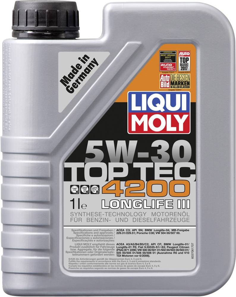 Liqui Moly TOP TEC 4200 5W-30 3706 Leichtlaufmotoröl 1l