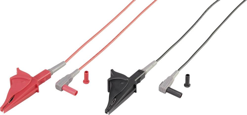 VOLTCRAFT MSL-507 Messleitung Stecker 4mm Krokoklemmen 1.00m Schwarz,
