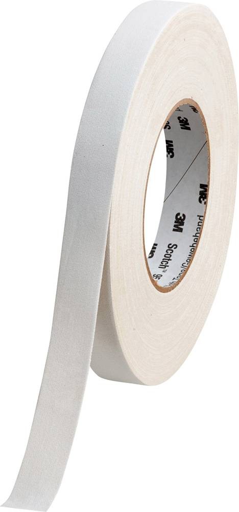 3M Scotch 9545N Cloth Tape, 50m x 19mm, White - 3M Scotch 9545N Cloth