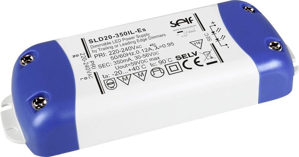 Self Electronics SLD40-900IL-ES LED-Treiber Konstantstrom 39.6W 900mA