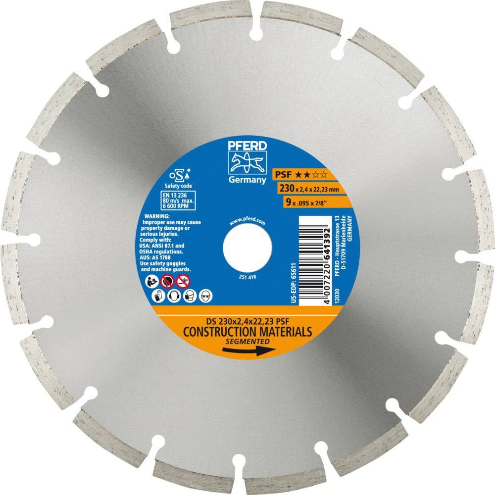 PFERD 68023223 Ds Psf Diamanttrennscheibe Durchmesser 230mm Bohrungs-