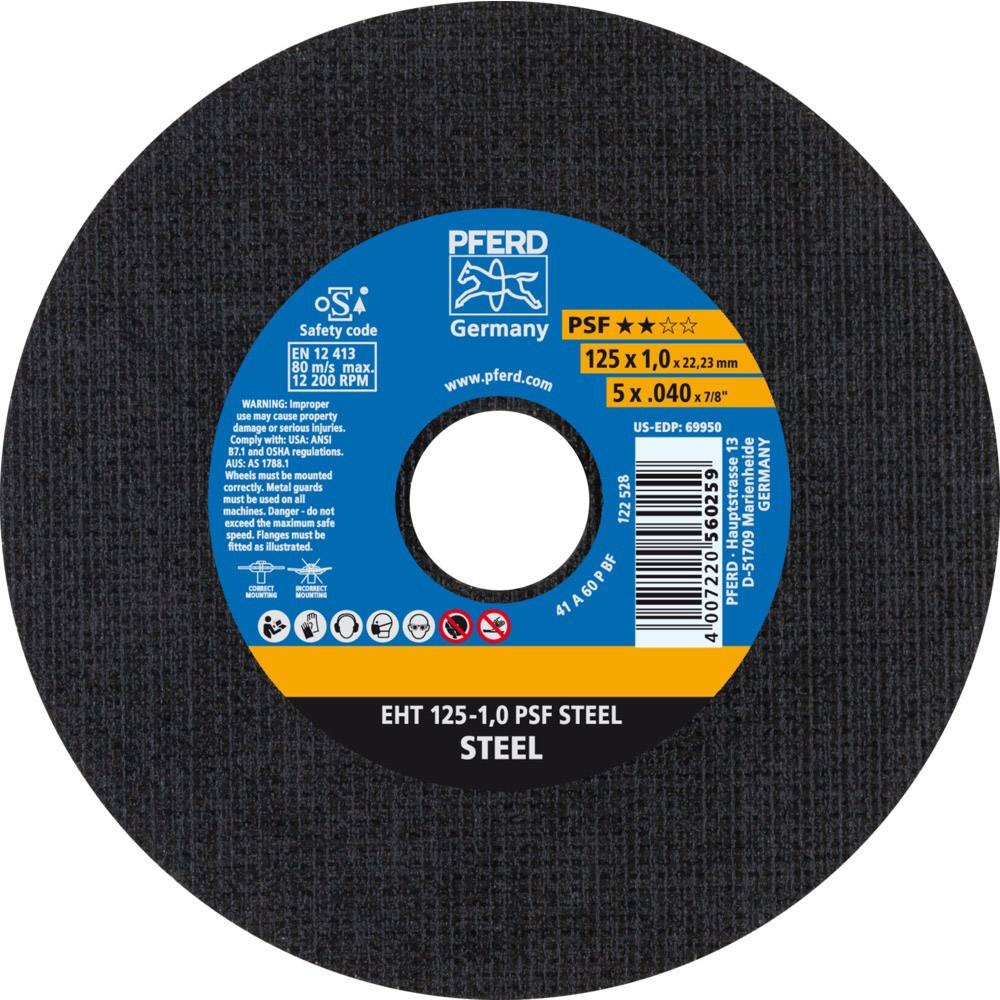 Trennscheibe PSF STEEL D125x1mm ger.STA Bohr.22,23mm PFERD