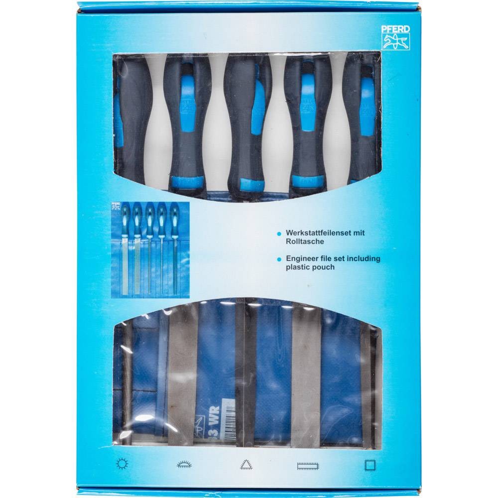 PFERD 11801533 Werkstattfeilen-Set Hieb 3 in PVC-Roll case incl.