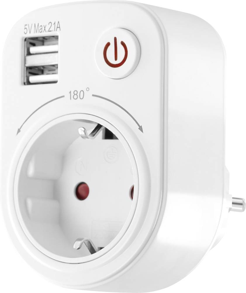 LEDmaxx 106649 Zwischensteckdose avec USB