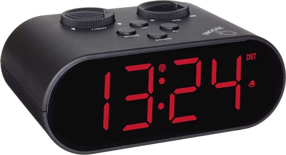 TFA Dostmann 60.2551.01 Funk alarm clock black Alarmzeiten 1 USB