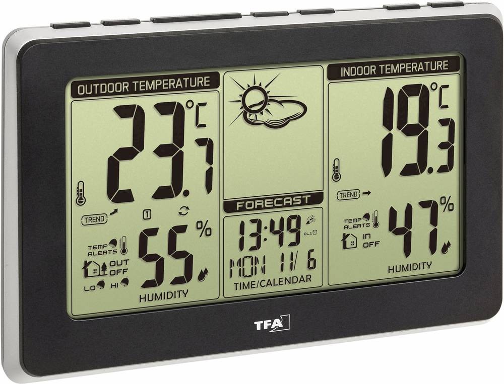 TFA Dostmann Mondo 35.1151.01 Funk-Wetterstation Vorhersage für 1